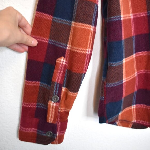 Freedom Foundry Mens Plaid Fleece Button Down Shirt Shacket Sz S Western Outdoor - Picture 7 of 16
